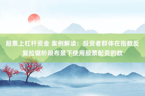 股票上杠杆资金 案例解读：投资者群体在指数反复拉锯阶段布景下使用股票配资的数
